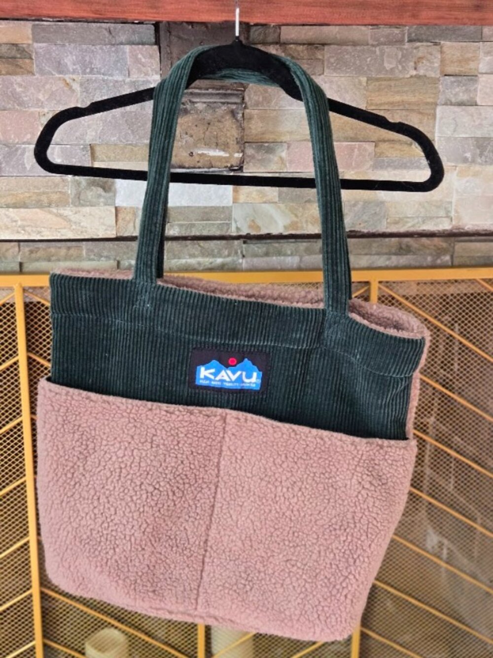 KAVU Tote It All Bag – Sherpa & Corduroy Dream (Like New!)